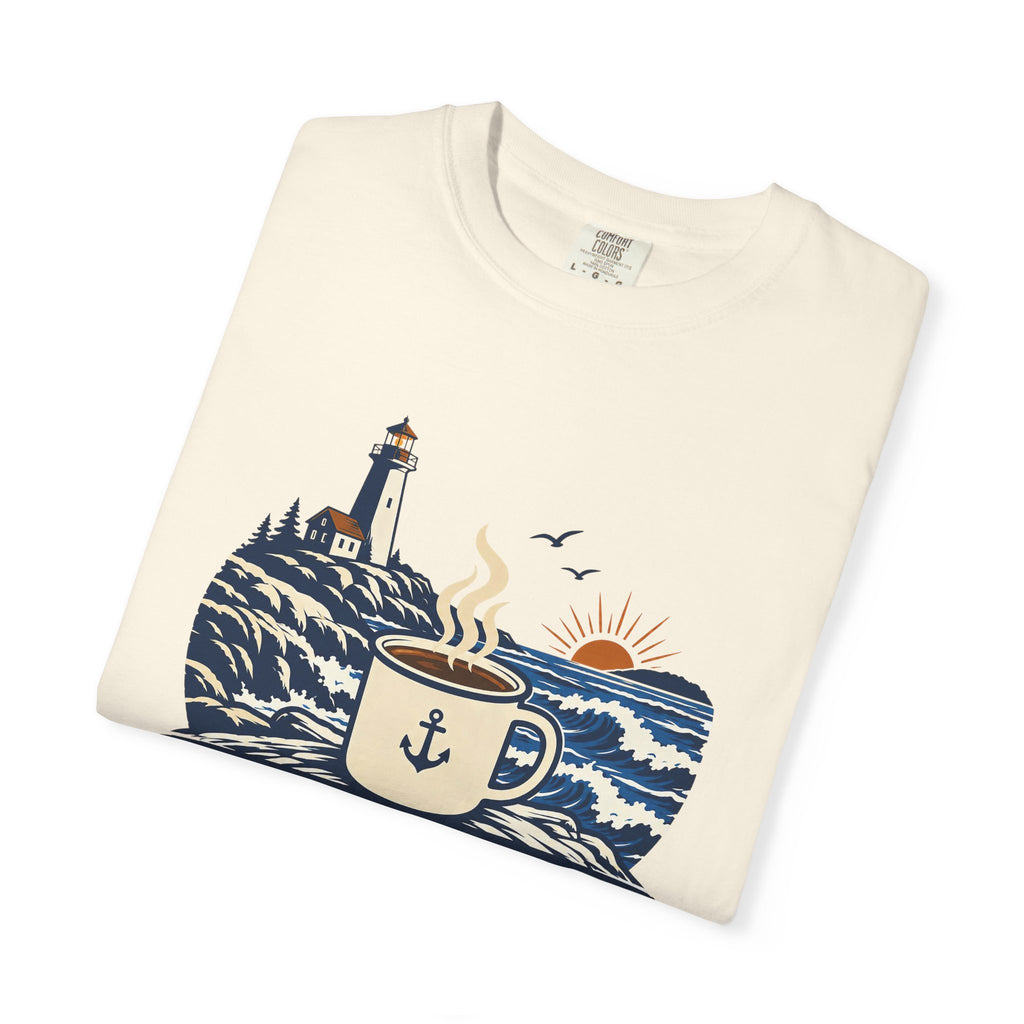 Coffee. Coast. Repeat. T-Shirt — Coastal Coffee Graphic Tee