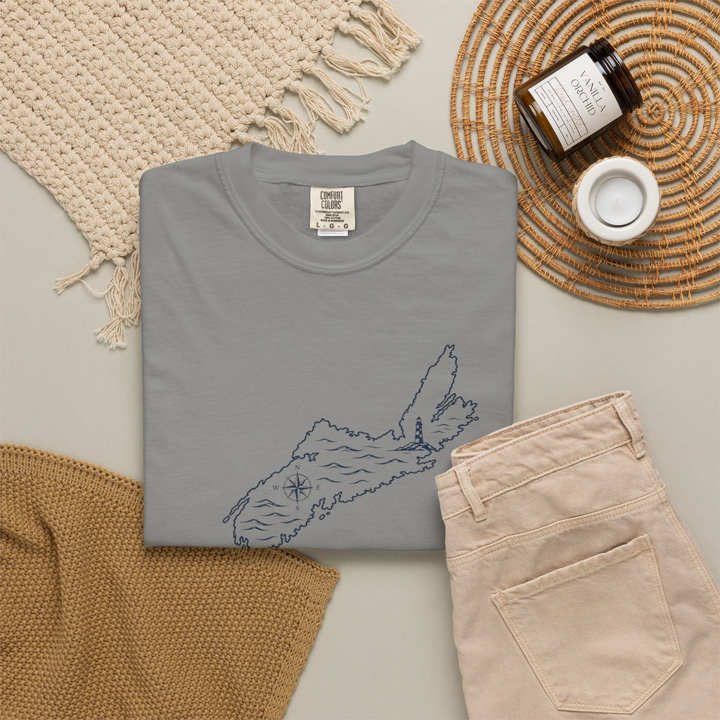 Nova Scotia Map T-Shirt — Coastal Minimalist Province Tee
