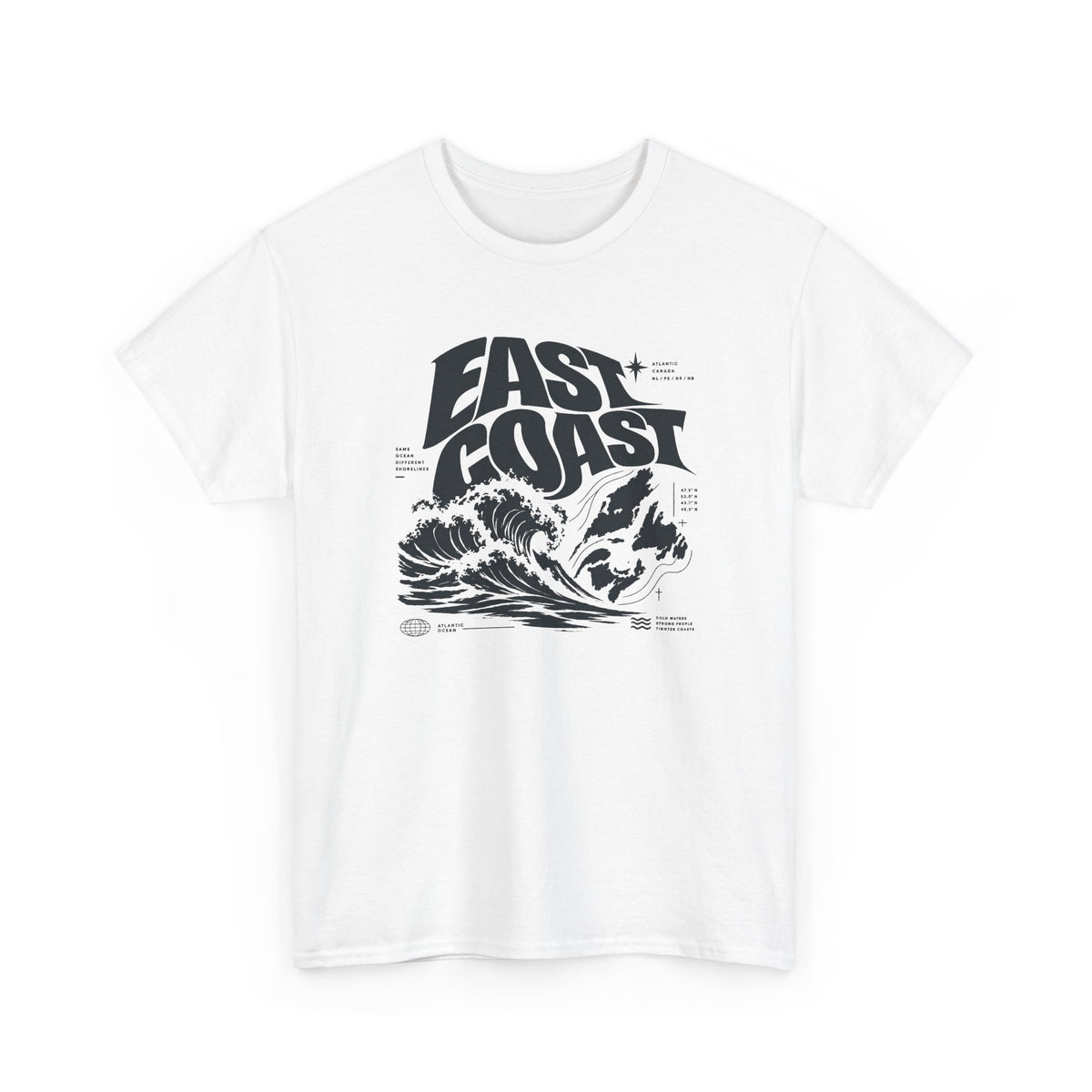 East Coast Surf Wave T‑Shirt — Vintage Ocean Graphic Tee