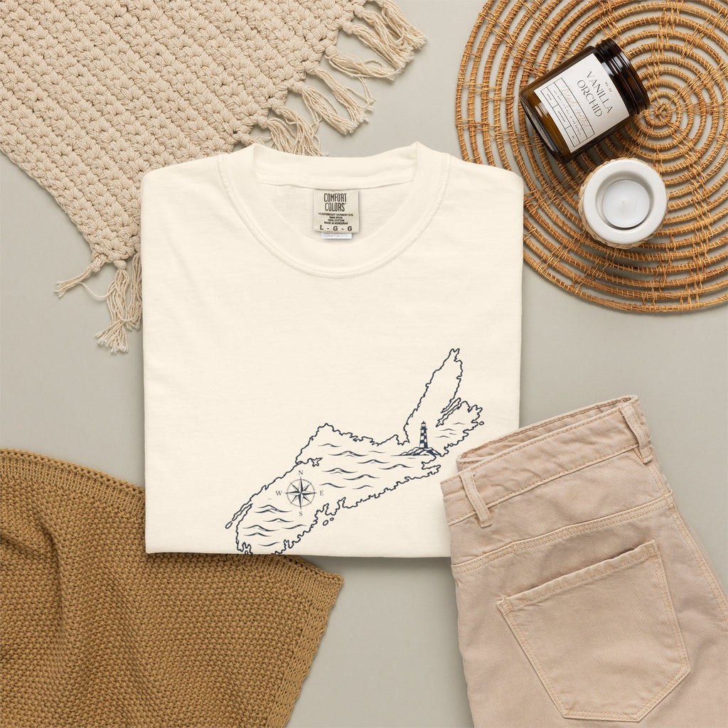 Nova Scotia Map T-Shirt — Coastal Minimalist Province Tee