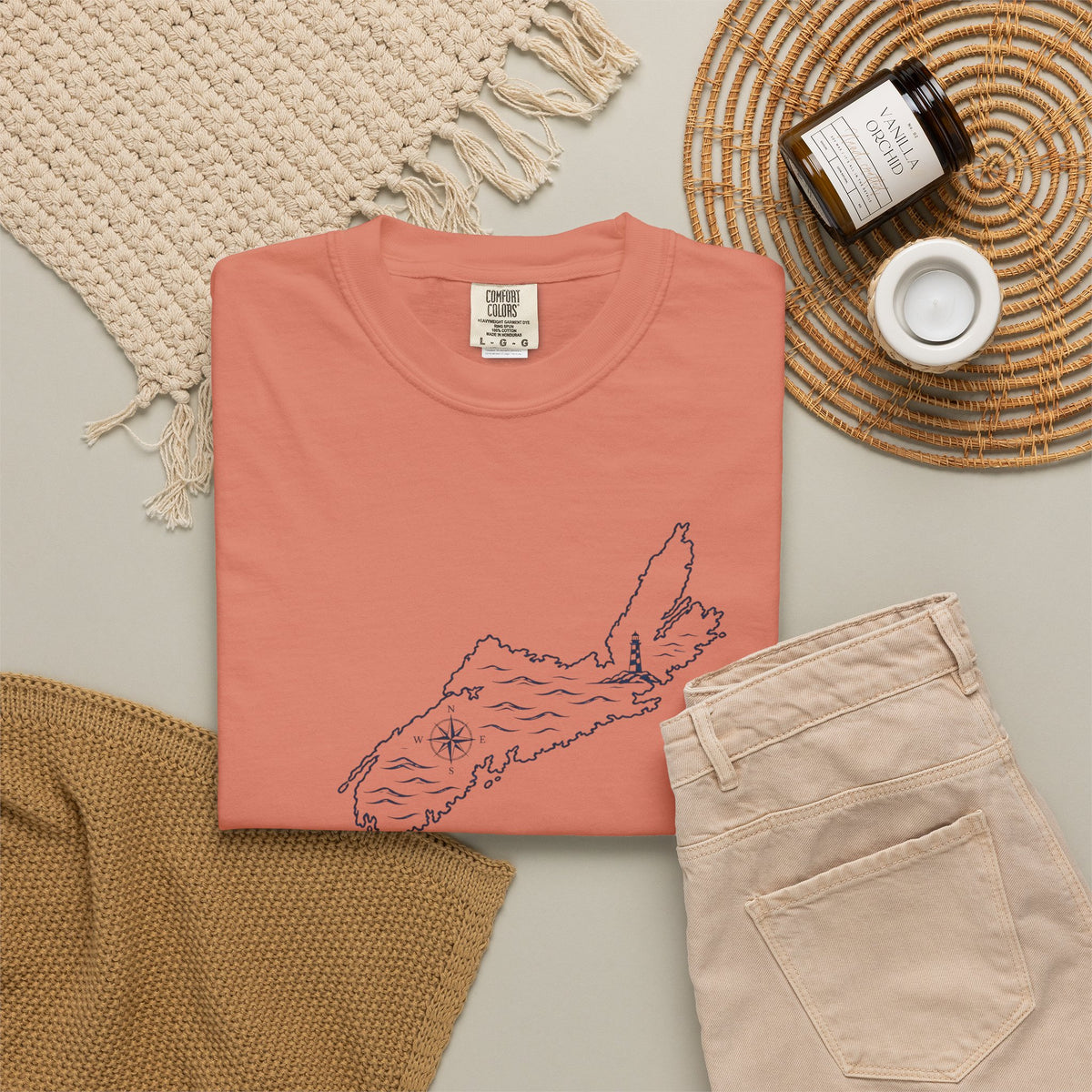 Nova Scotia Map T-Shirt — Coastal Minimalist Province Tee