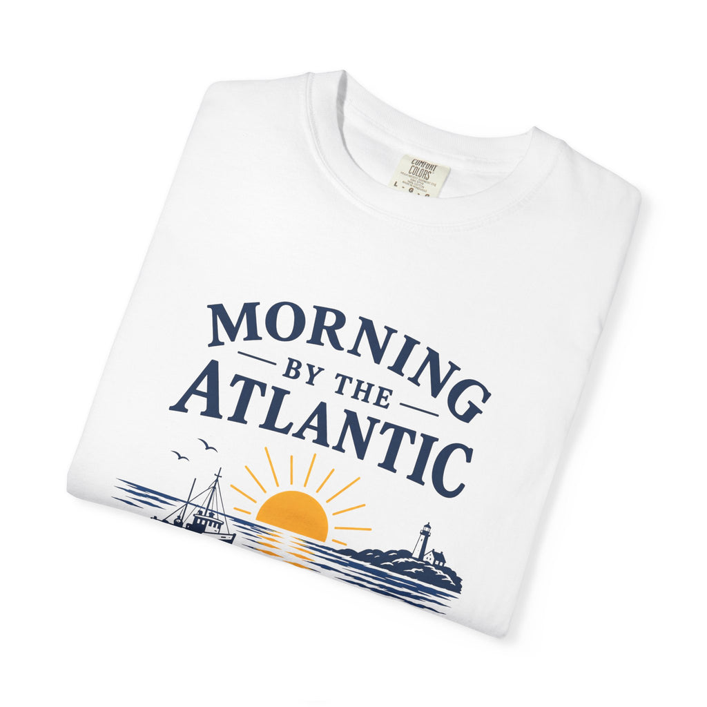 Morning by the Atlantic T-Shirt — Nautical Sunrise Boat Tee