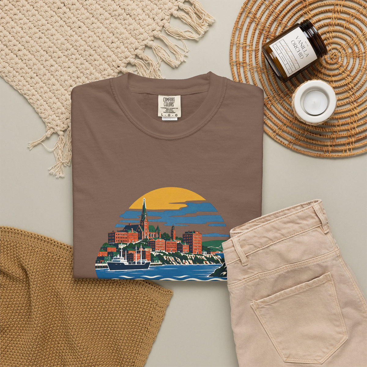 Saint John, New Brunswick Skyline T-Shirt — Vintage Coastal Souvenir Tee