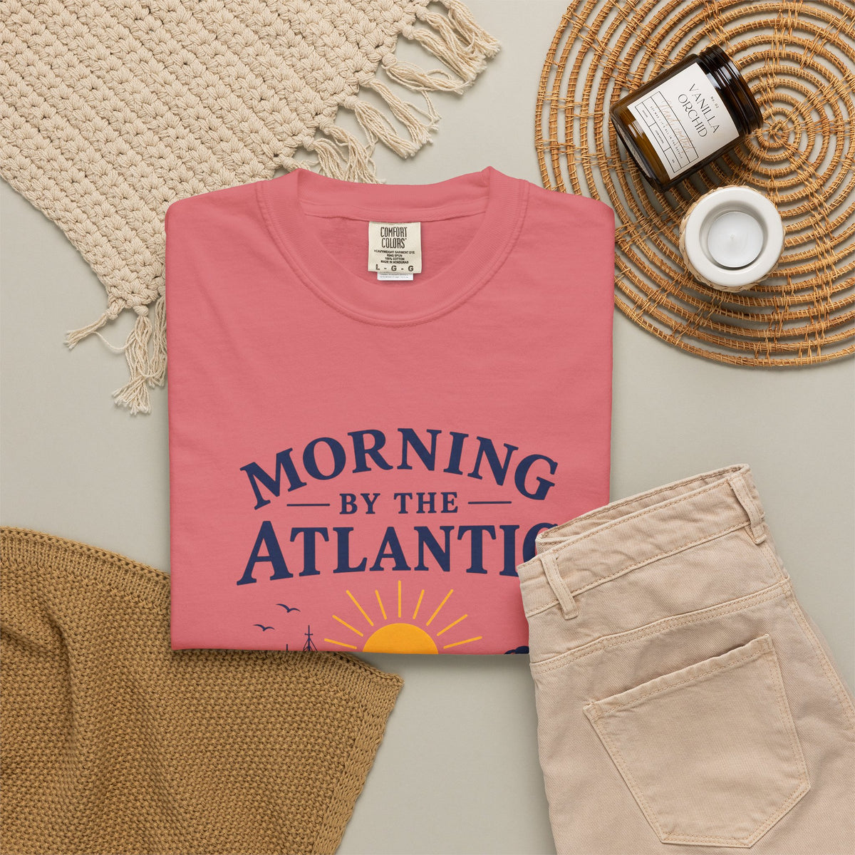 Morning by the Atlantic T-Shirt — Nautical Sunrise Graphic Tee