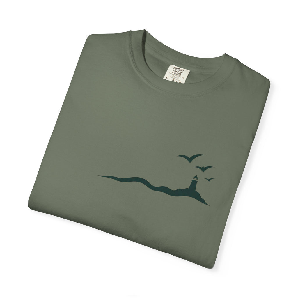Coastal Lighthouse Tee – Minimal Seaside Graphic T-Shirt