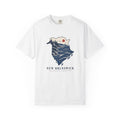 New Brunswick Adventure Map T-Shirt — Scenic Coastal Mountains Graphic