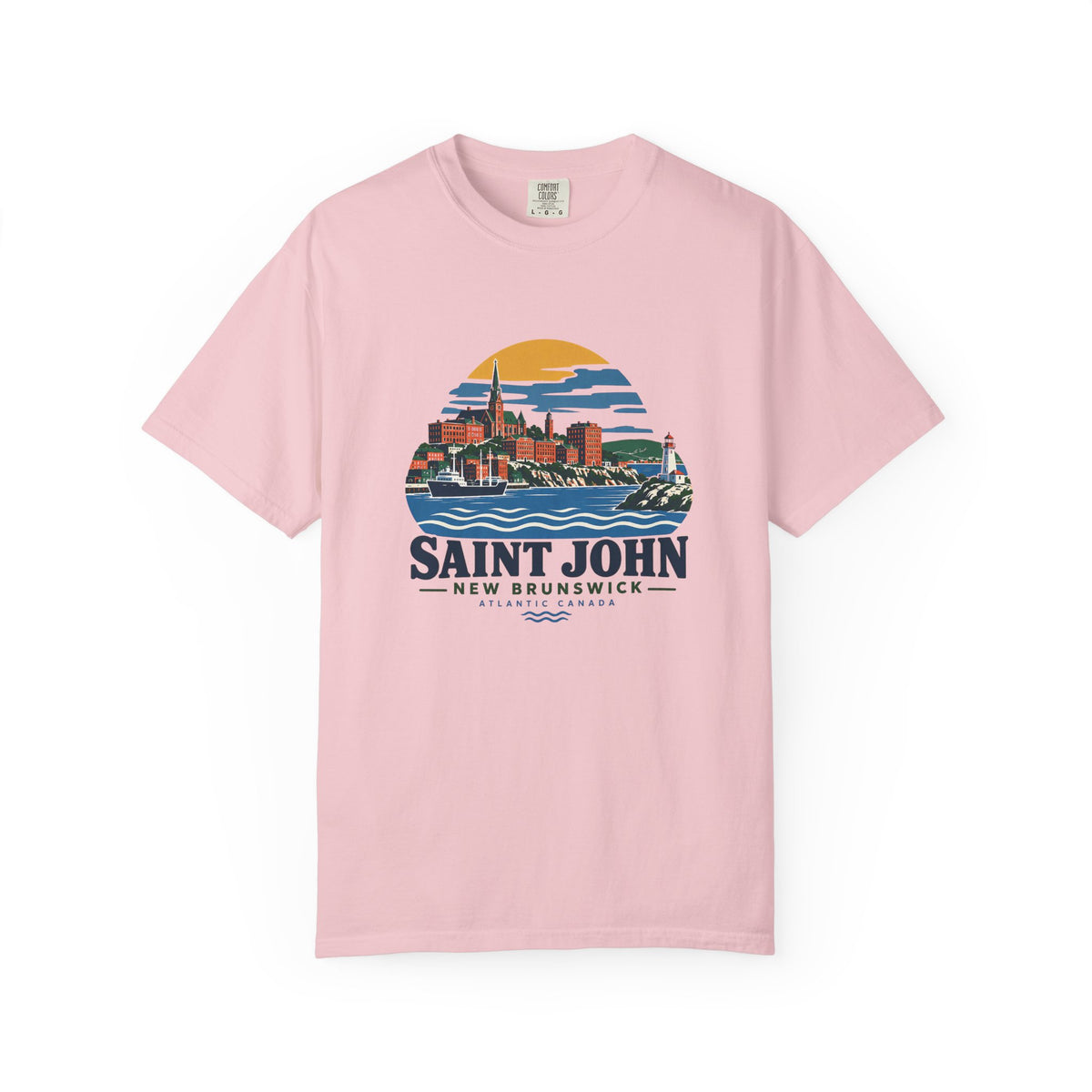 Saint John, New Brunswick Skyline T-Shirt — Vintage Coastal Souvenir Tee