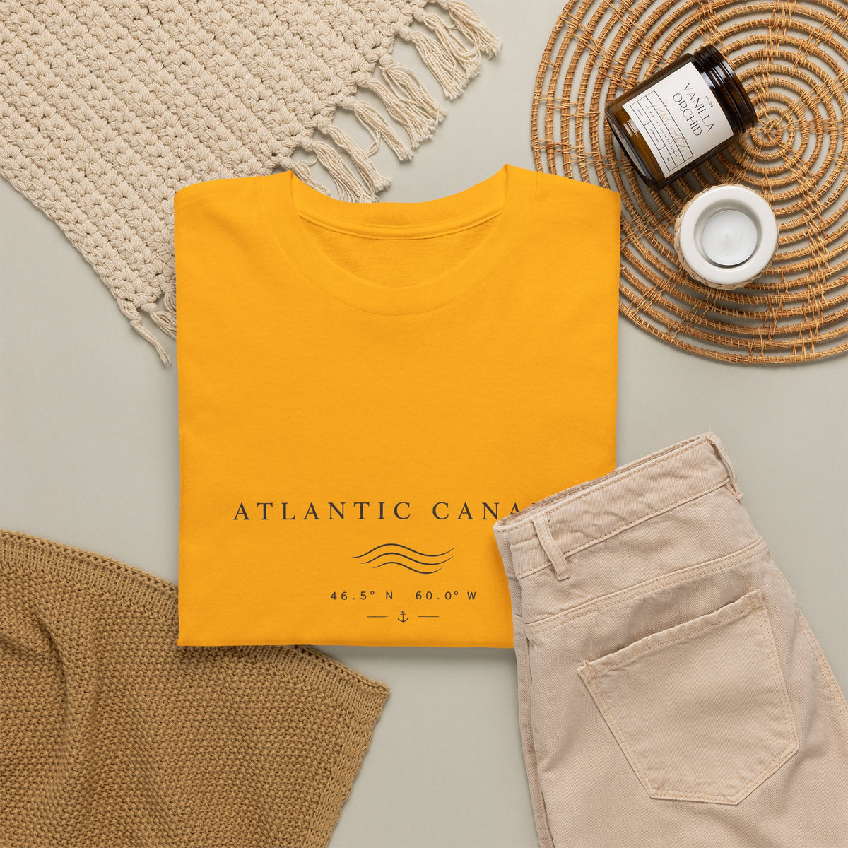 Atlantic Canada Tee — Minimal Coastal Wave Shirt