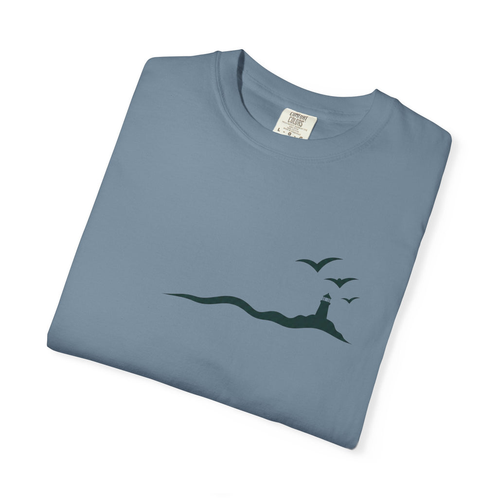 Coastal Lighthouse Tee – Minimal Seaside Graphic T-Shirt