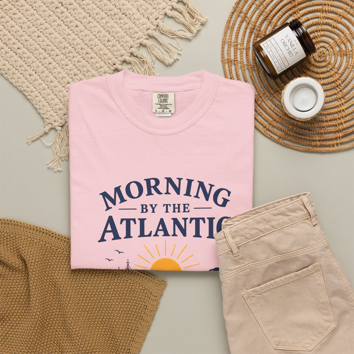 Morning by the Atlantic T-Shirt — Nautical Sunrise Graphic Tee