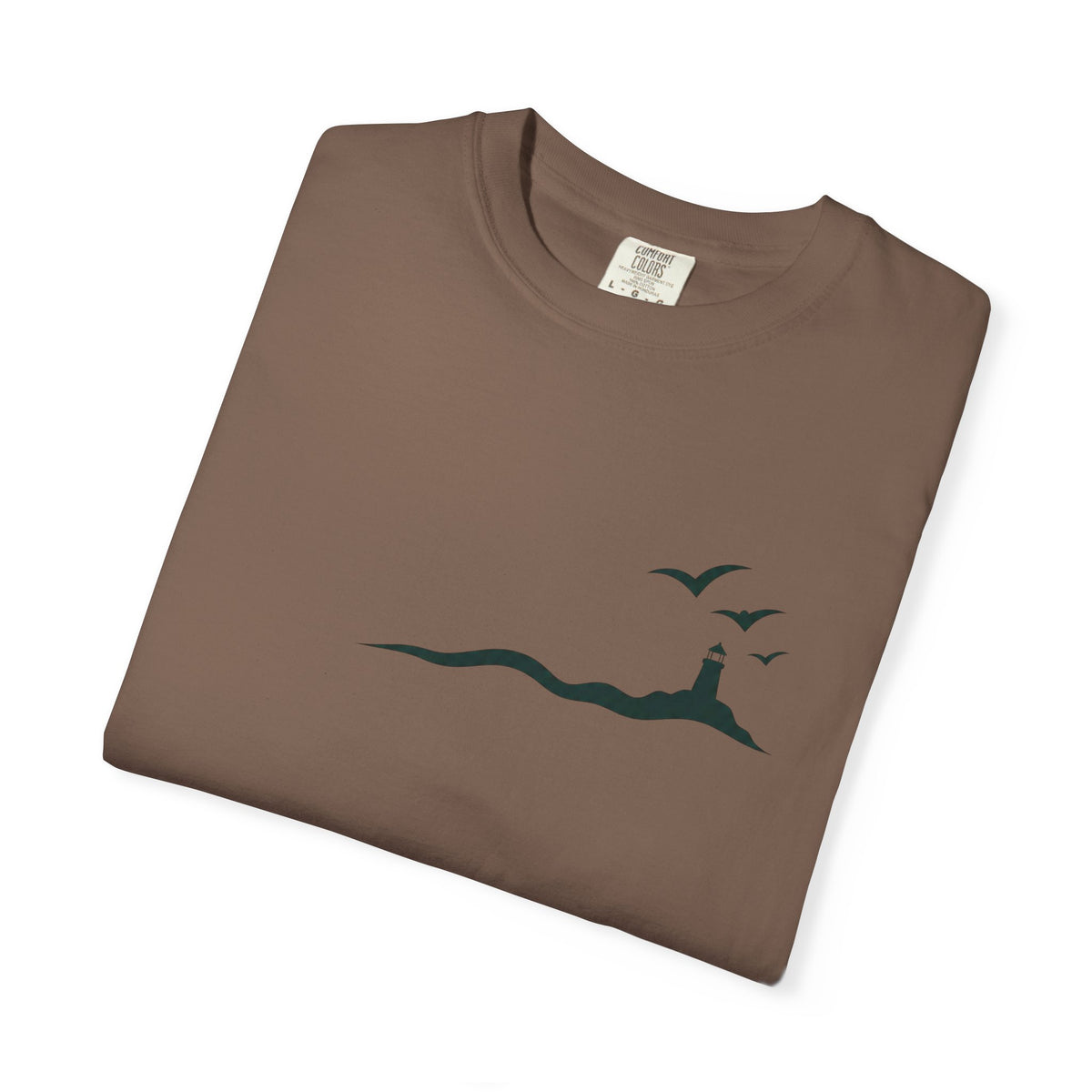 Coastal Lighthouse Tee – Minimal Seaside Graphic T-Shirt