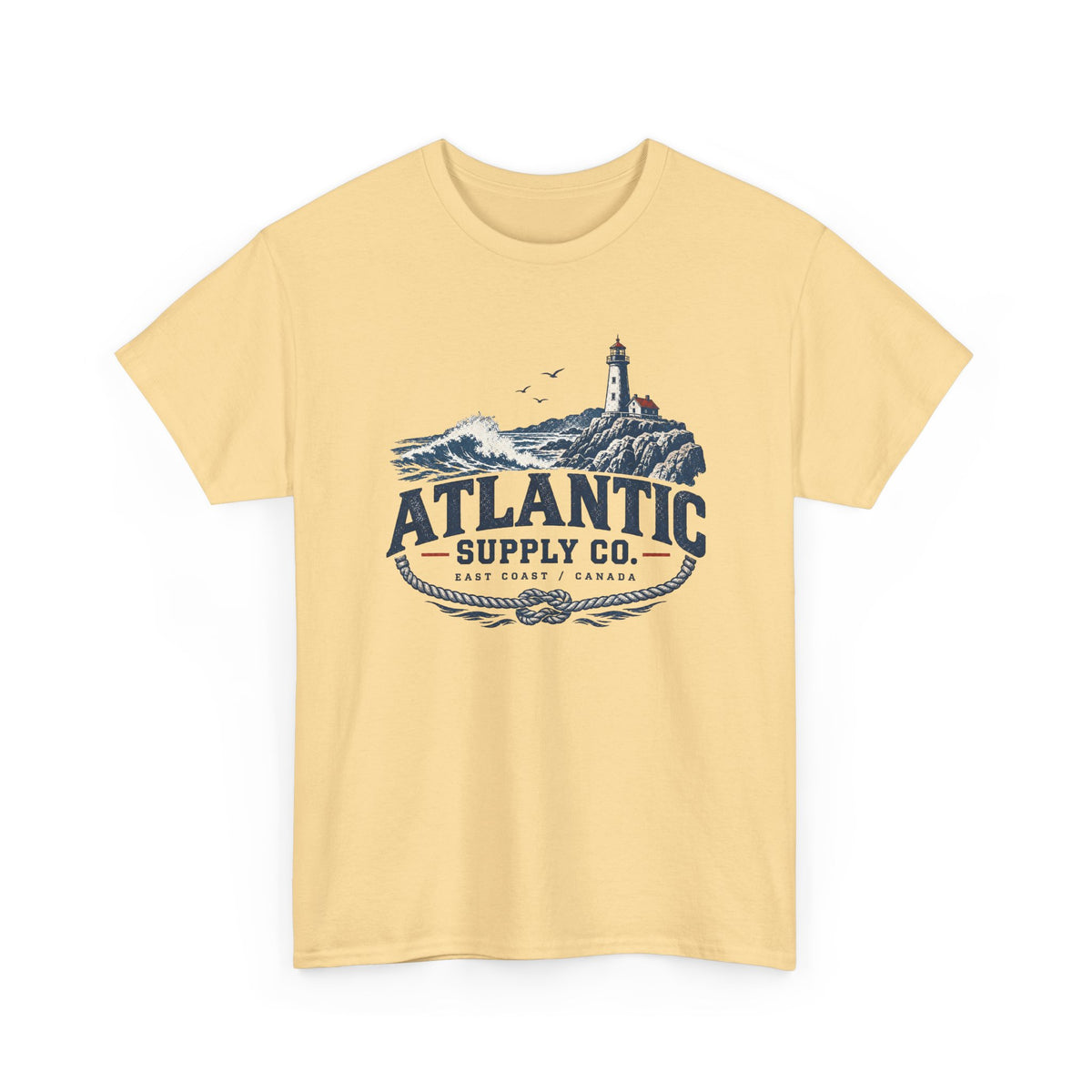 Atlantic Supply Co. Tee — Nautical Lighthouse Vintage Graphic T-Shirt