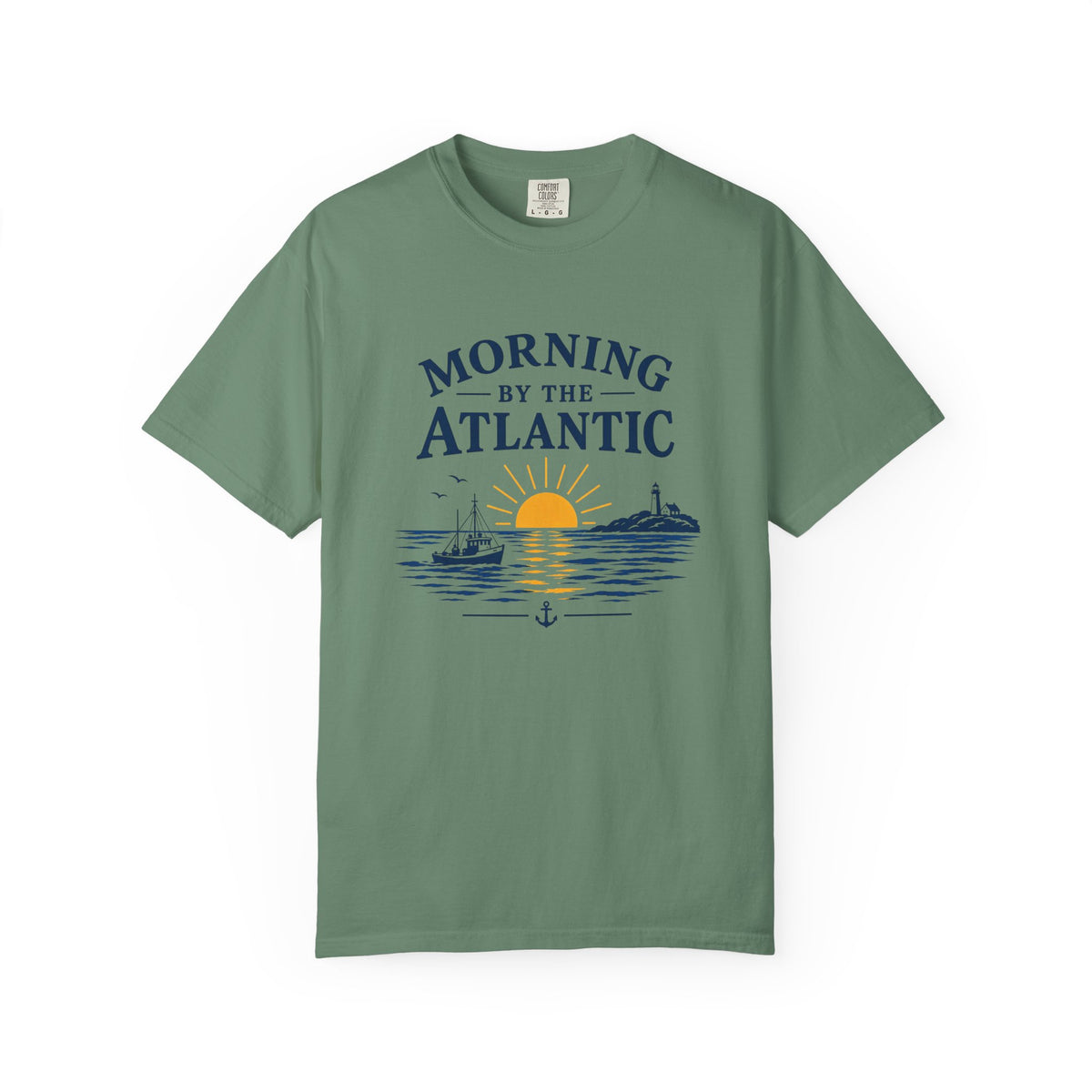 Morning by the Atlantic T-Shirt — Nautical Sunrise Boat Tee