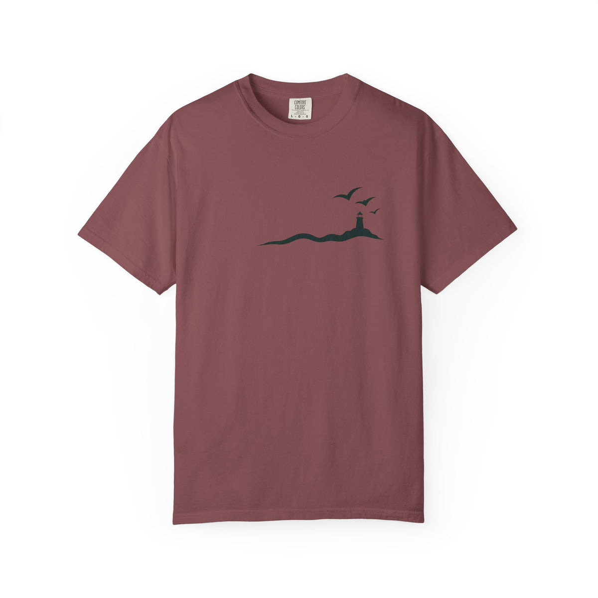 Coastal Lighthouse Tee – Minimal Seaside Graphic T-Shirt