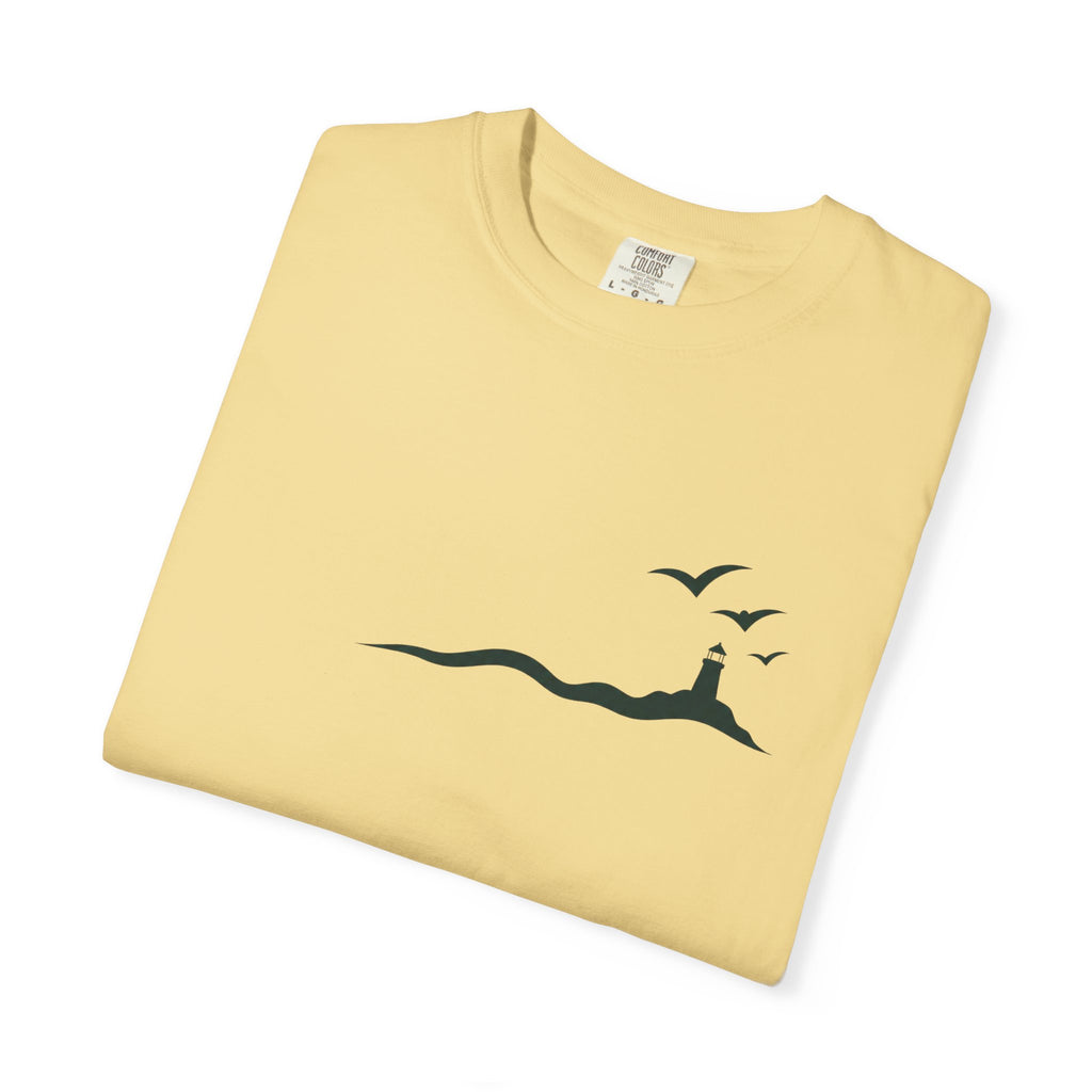 Coastal Lighthouse Tee – Minimal Seaside Graphic T-Shirt