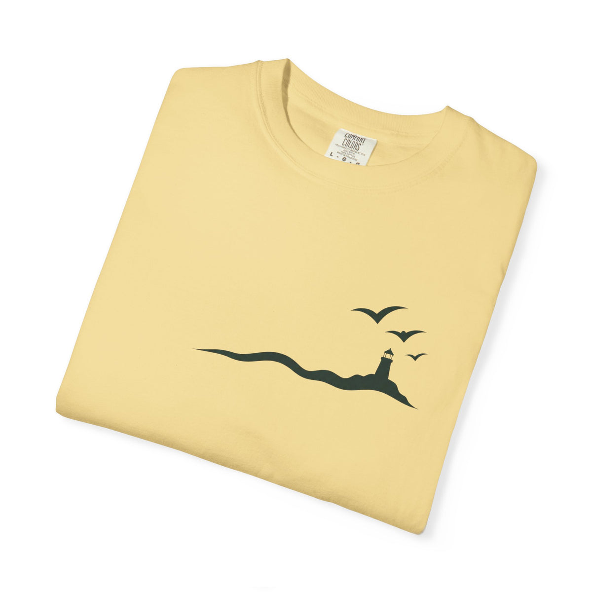 Coastal Lighthouse Tee – Minimal Seaside Graphic T-Shirt