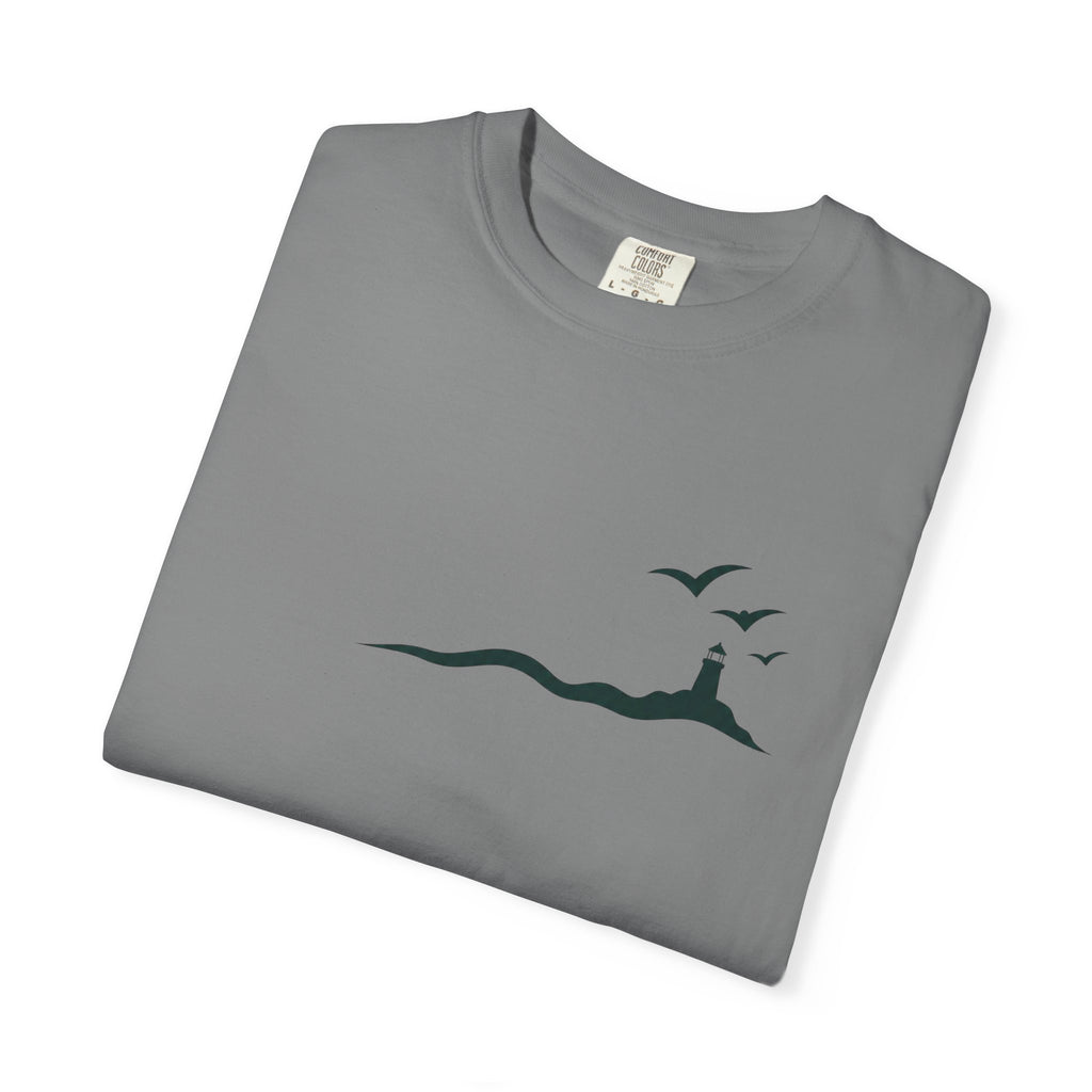 Coastal Lighthouse Tee – Minimal Seaside Graphic T-Shirt