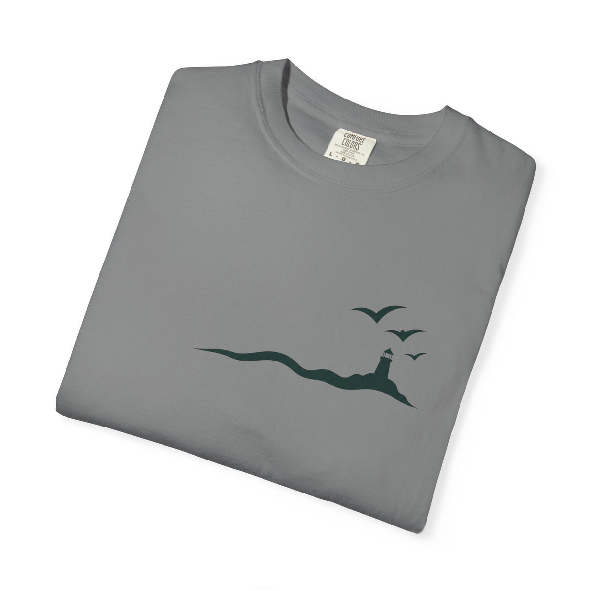 Coastal Lighthouse Tee – Minimal Seaside Graphic T-Shirt