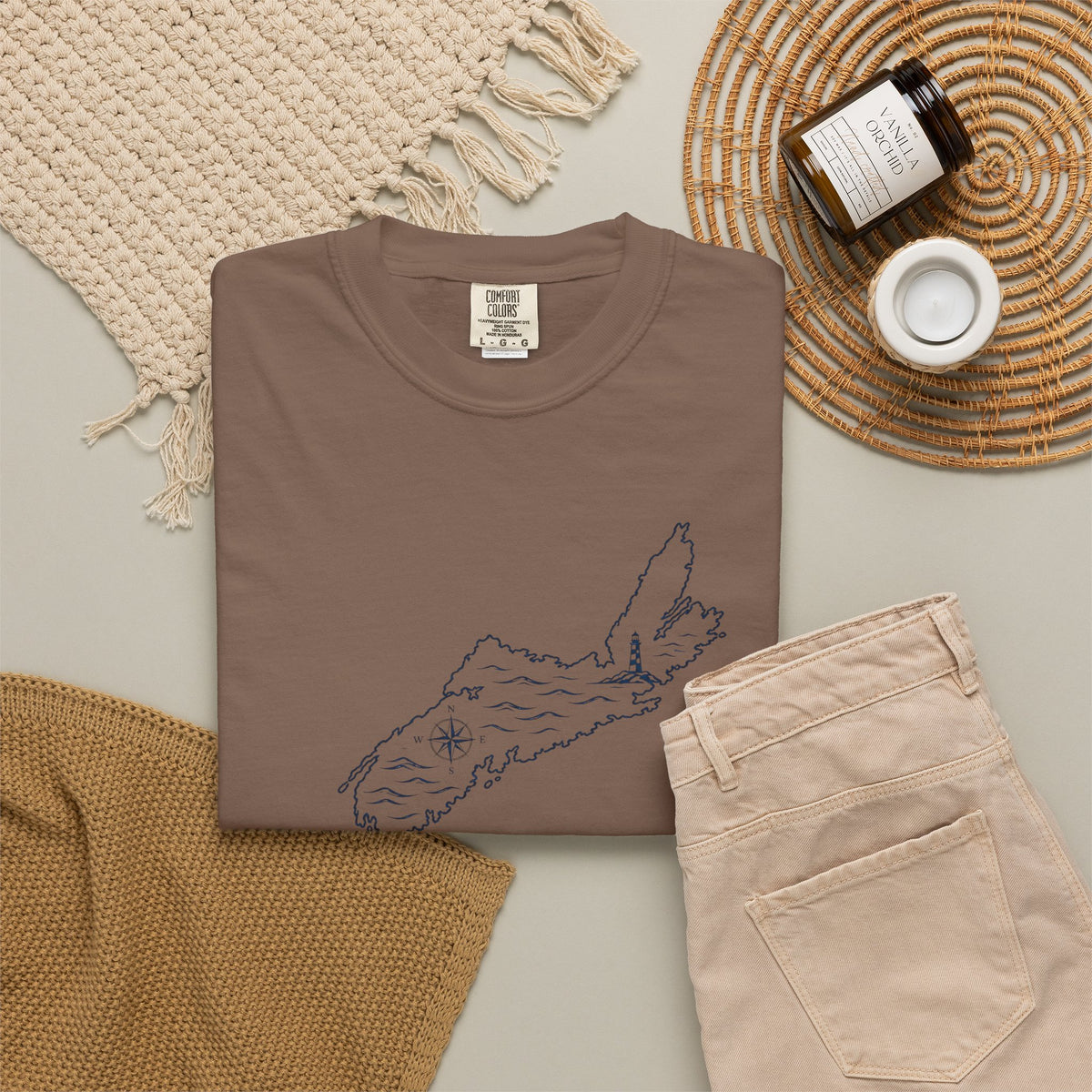 Nova Scotia Map T-Shirt — Coastal Minimalist Province Tee