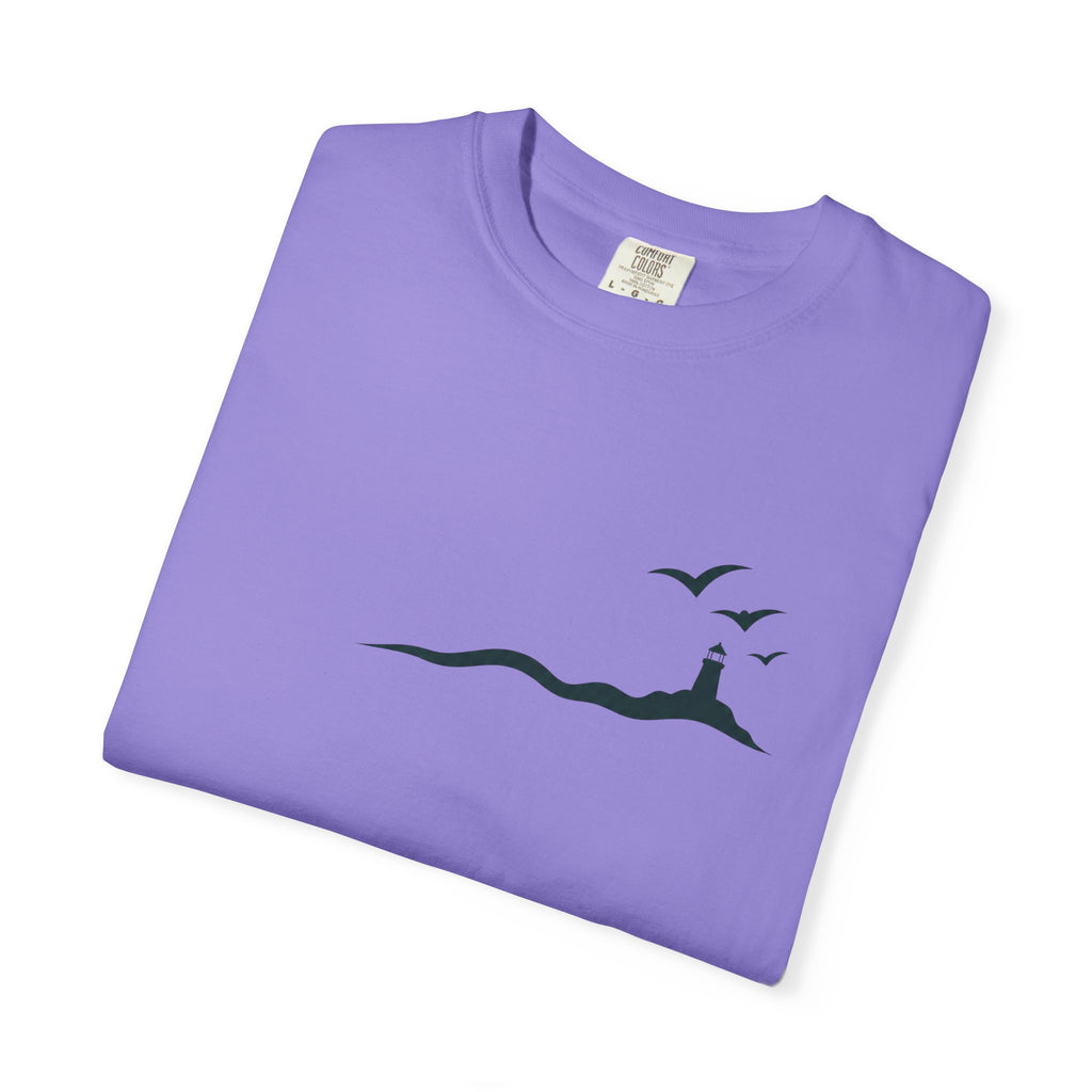 Coastal Lighthouse Tee – Minimal Seaside Graphic T-Shirt
