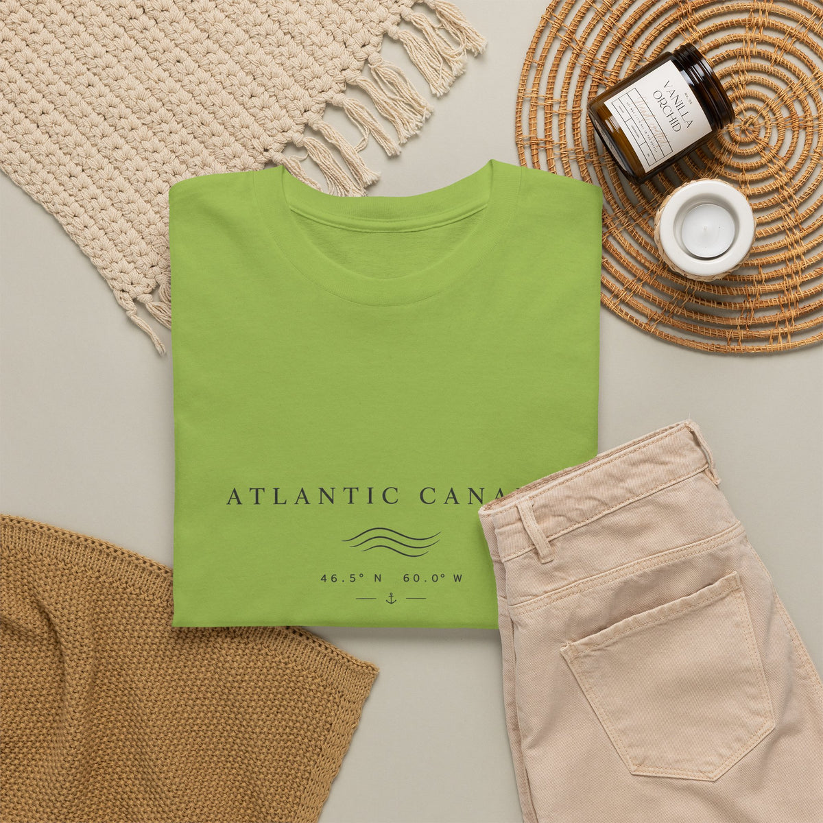 Atlantic Canada Tee — Minimal Coastal Wave Shirt