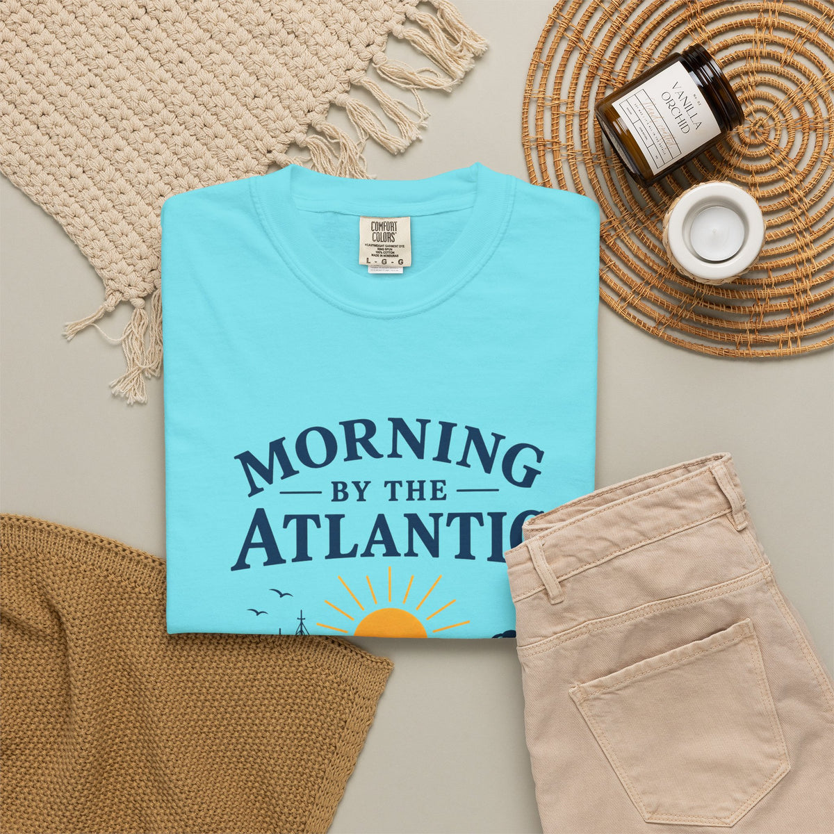 Morning by the Atlantic T-Shirt — Nautical Sunrise Graphic Tee