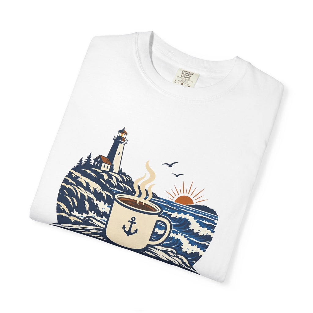Coffee. Coast. Repeat. T-Shirt — Coastal Coffee Graphic Tee