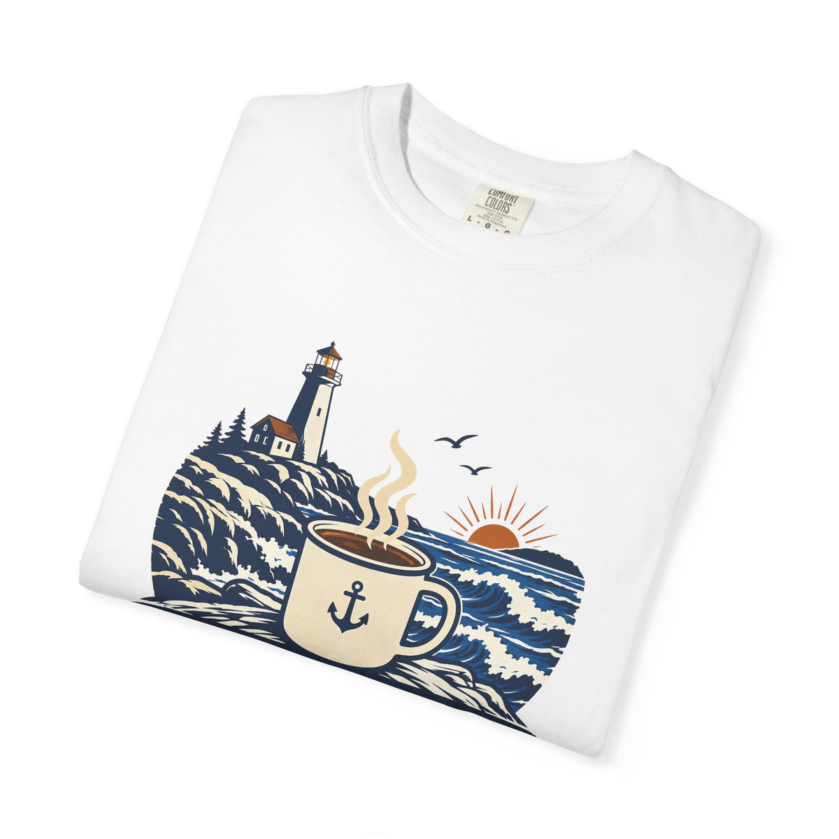 Coffee. Coast. Repeat. T-Shirt — Coastal Coffee Graphic Tee