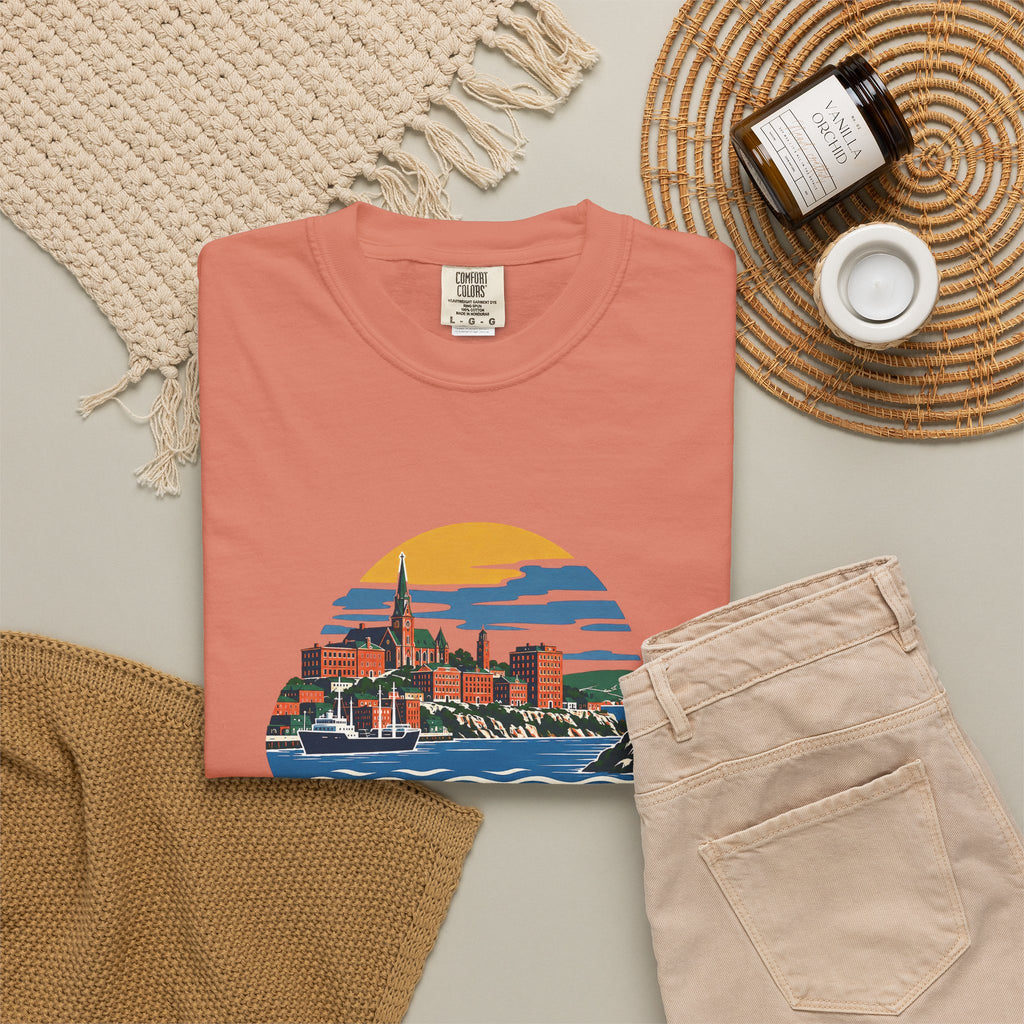 Saint John, New Brunswick Skyline T-Shirt — Vintage Coastal Souvenir Tee