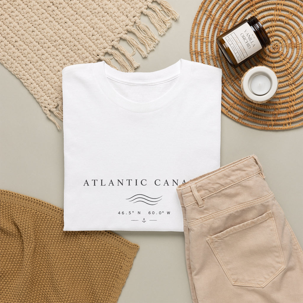 Atlantic Canada Tee — Minimal Coastal Wave Shirt