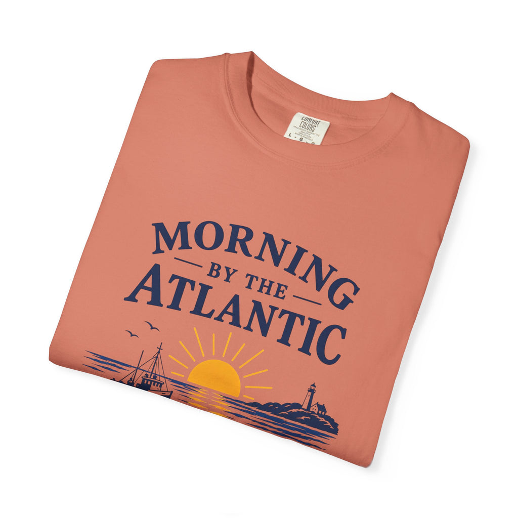 Morning by the Atlantic T-Shirt — Nautical Sunrise Boat Tee