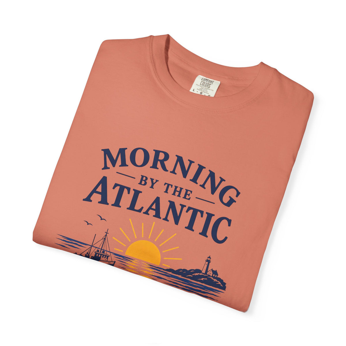 Morning by the Atlantic T-Shirt — Nautical Sunrise Boat Tee