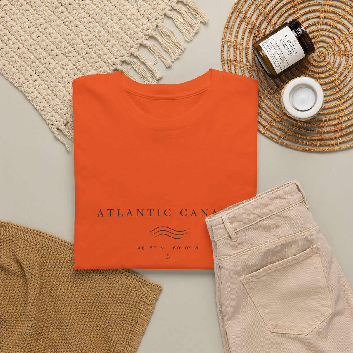 Atlantic Canada Tee — Minimal Coastal Wave Shirt