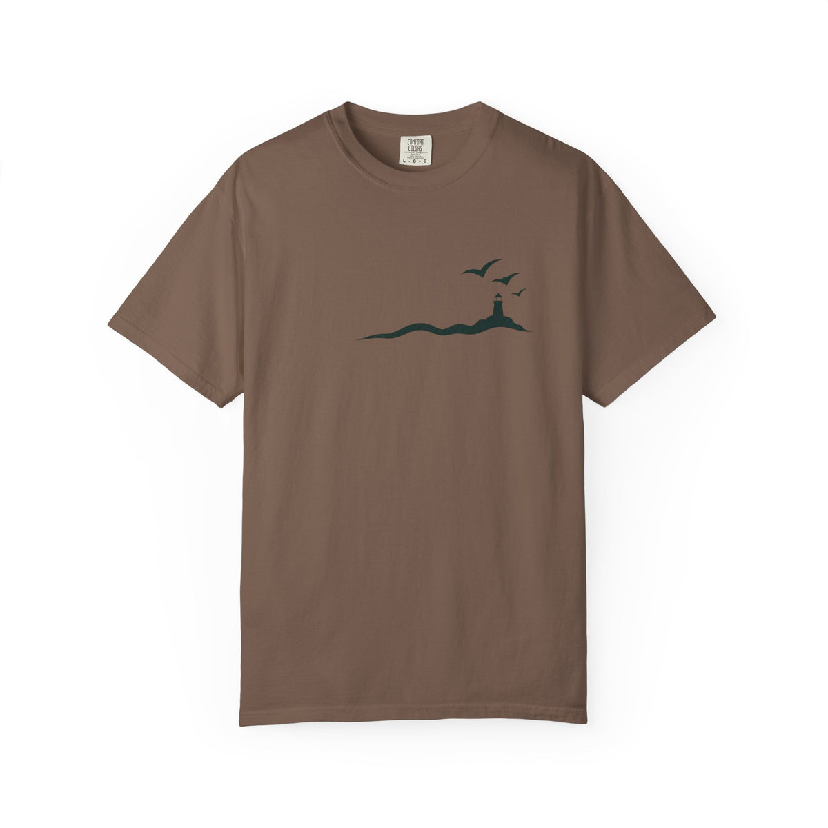 Coastal Lighthouse Tee – Minimal Seaside Graphic T-Shirt
