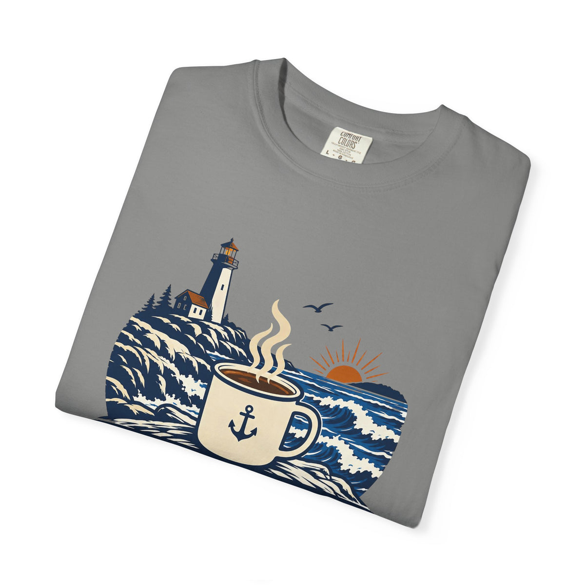 Coffee. Coast. Repeat. T-Shirt — Coastal Coffee Graphic Tee