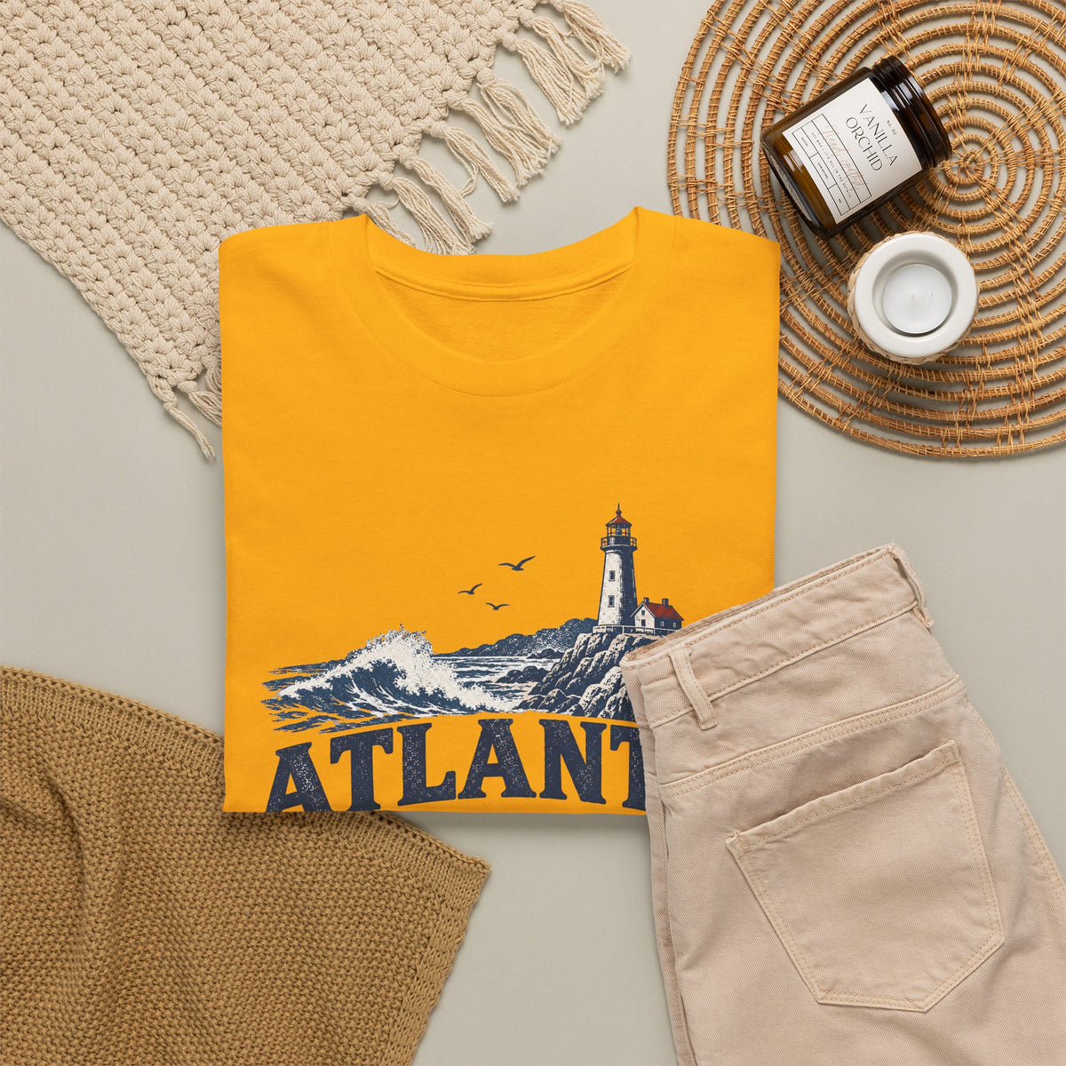 Atlantic Supply Co. Tee — Nautical Lighthouse Vintage Graphic T-Shirt