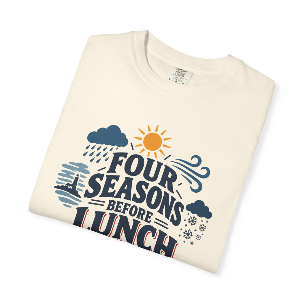 Four Seasons Before Lunch T-Shirt — Funny Weather & Seasonal Humor Tee