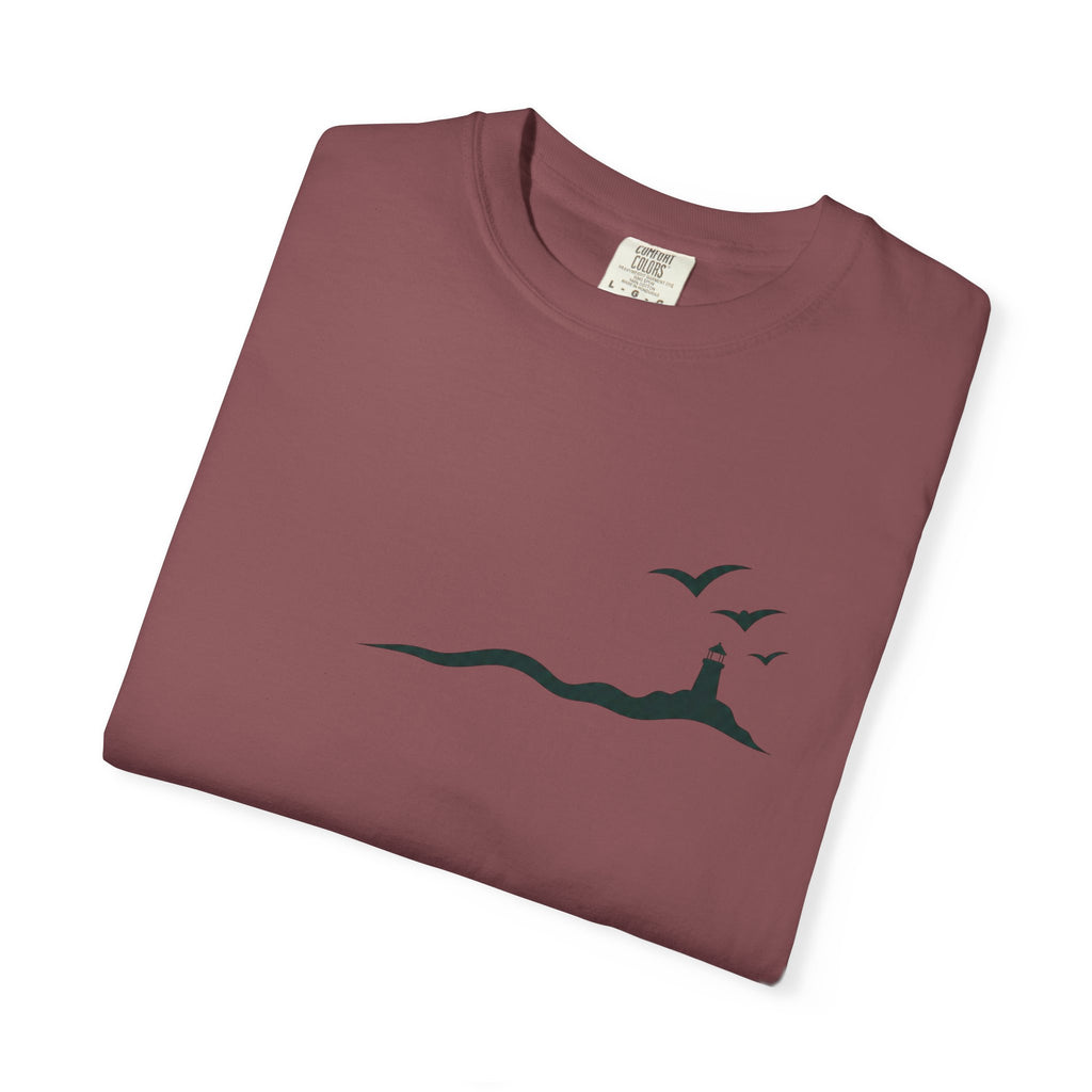 Coastal Lighthouse Tee – Minimal Seaside Graphic T-Shirt