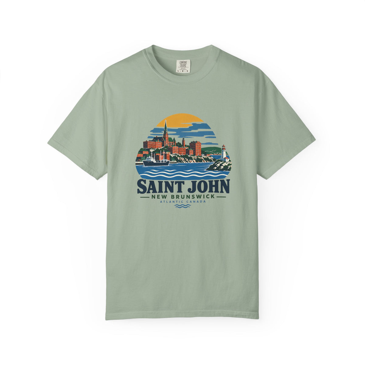 Saint John, New Brunswick Skyline T-Shirt — Vintage Coastal Souvenir Tee