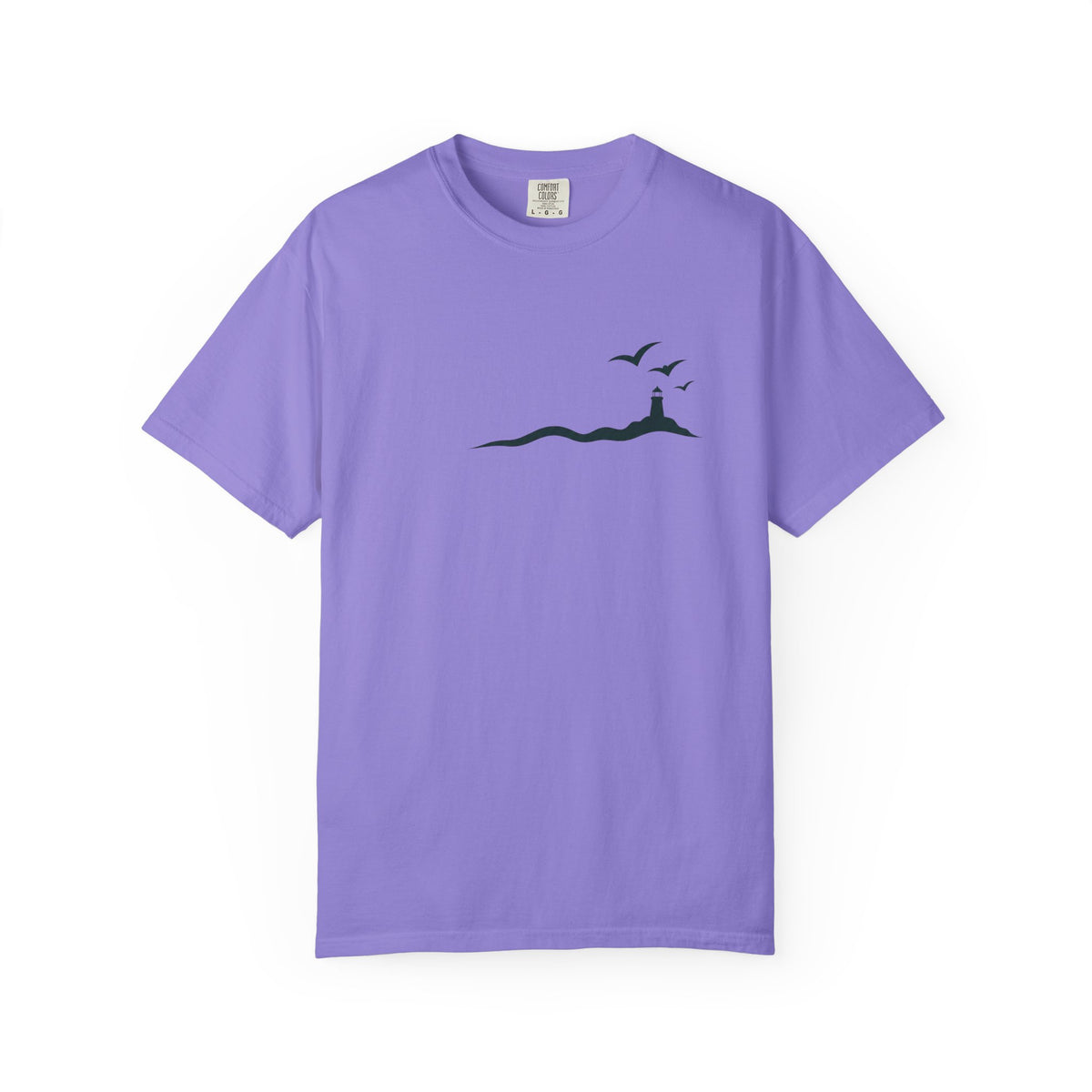 Coastal Lighthouse Tee – Minimal Seaside Graphic T-Shirt