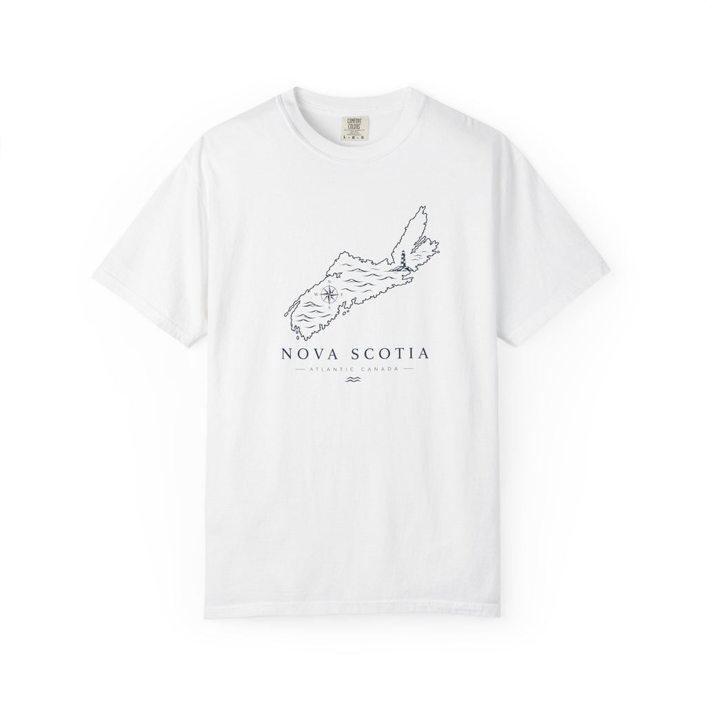Nova Scotia Map T-Shirt — Coastal Minimalist Province Tee