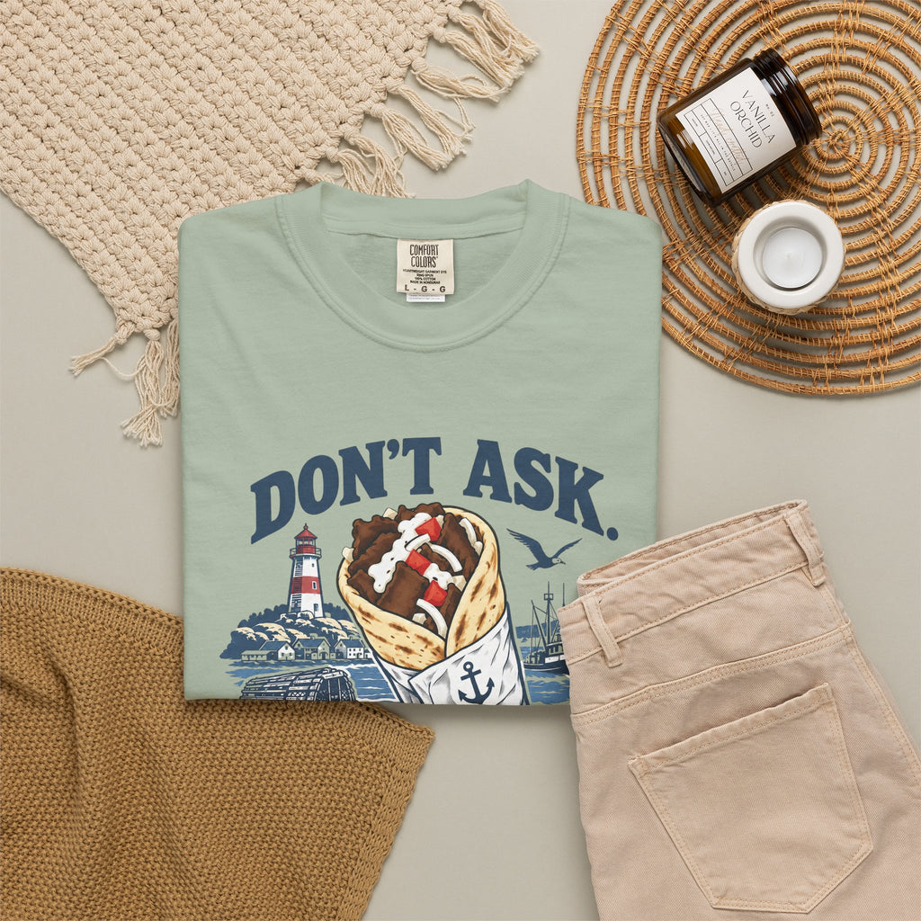 Donair T‑Shirt — “Don’t Ask, Just Order a Donair” Nautical Foodie Tee