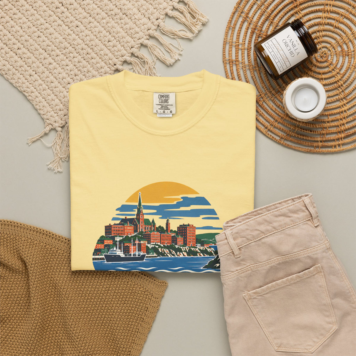 Saint John, New Brunswick Skyline T-Shirt — Vintage Coastal Souvenir Tee