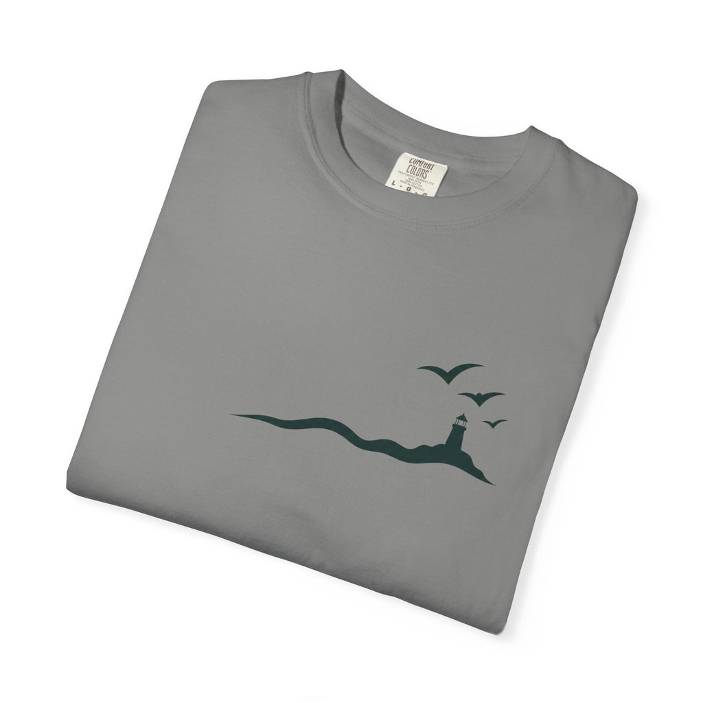 Coastal Lighthouse Tee – Minimal Seaside Graphic T-Shirt
