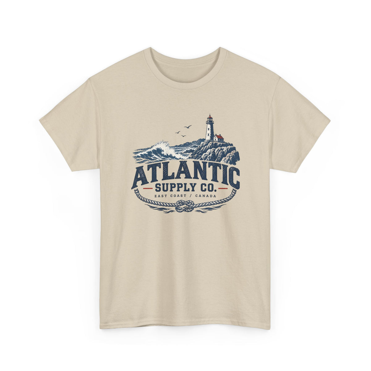 Atlantic Supply Co. Tee — Nautical Lighthouse Vintage Graphic T-Shirt