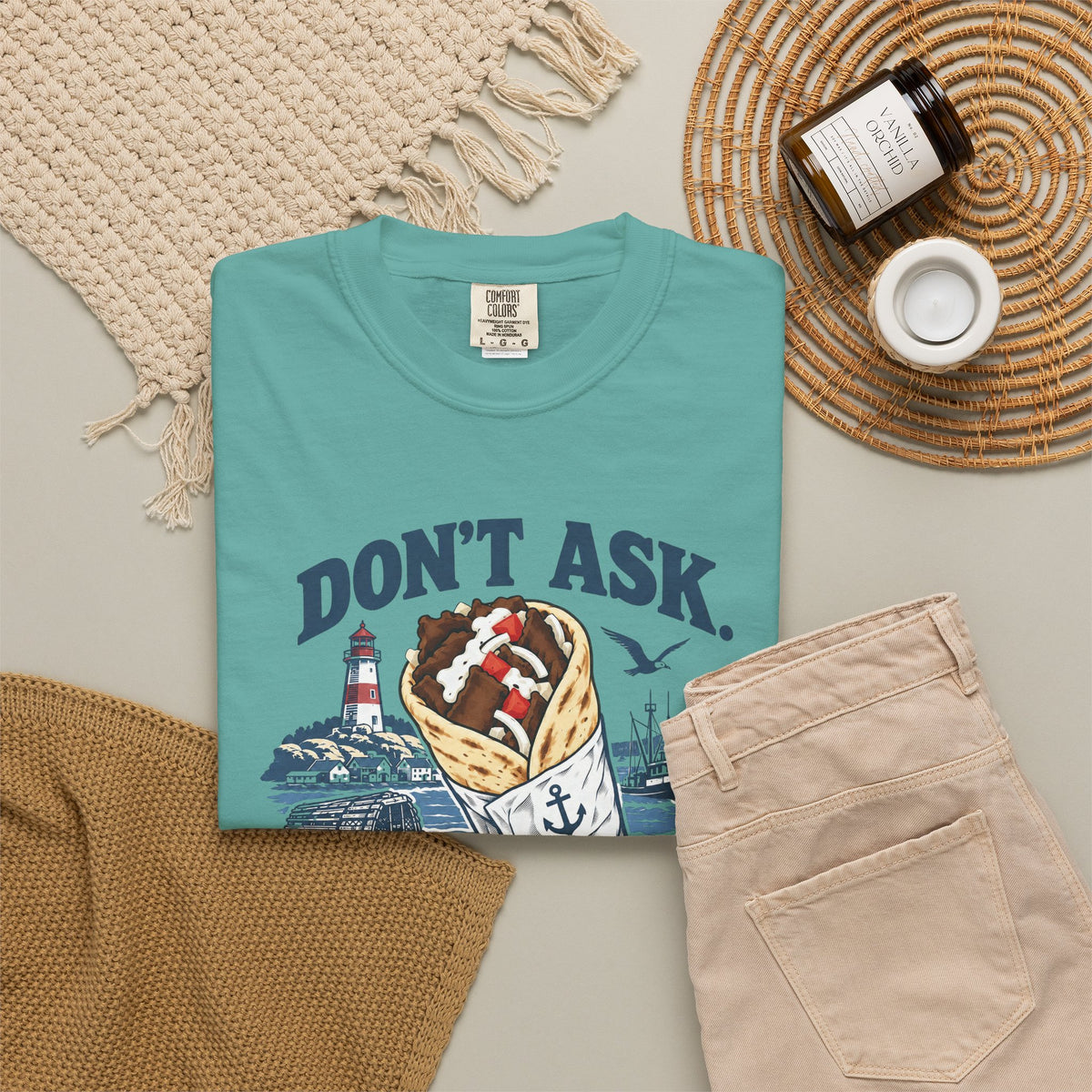 Donair T‑Shirt — “Don’t Ask, Just Order a Donair” Nautical Foodie Tee