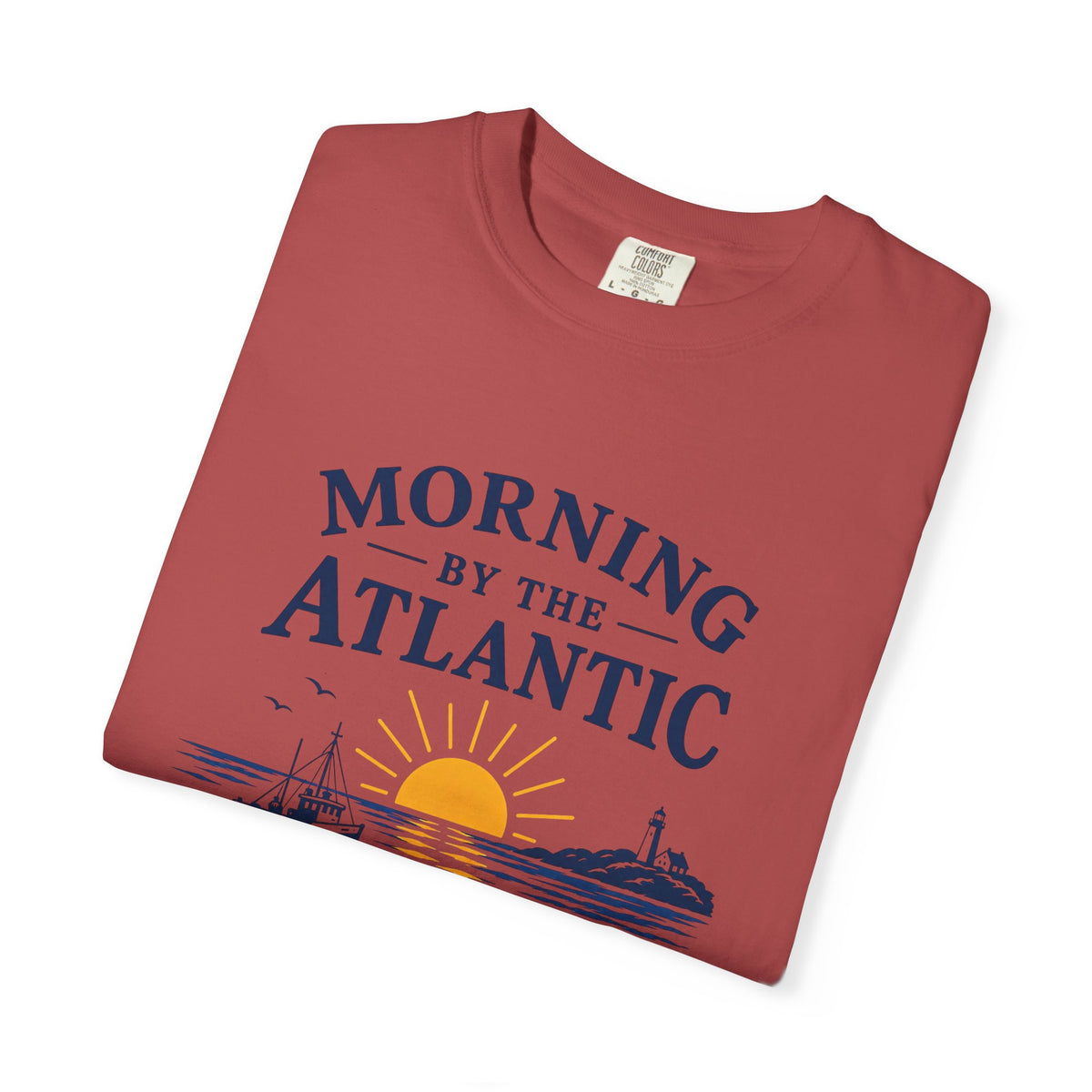 Morning by the Atlantic T-Shirt — Nautical Sunrise Boat Tee