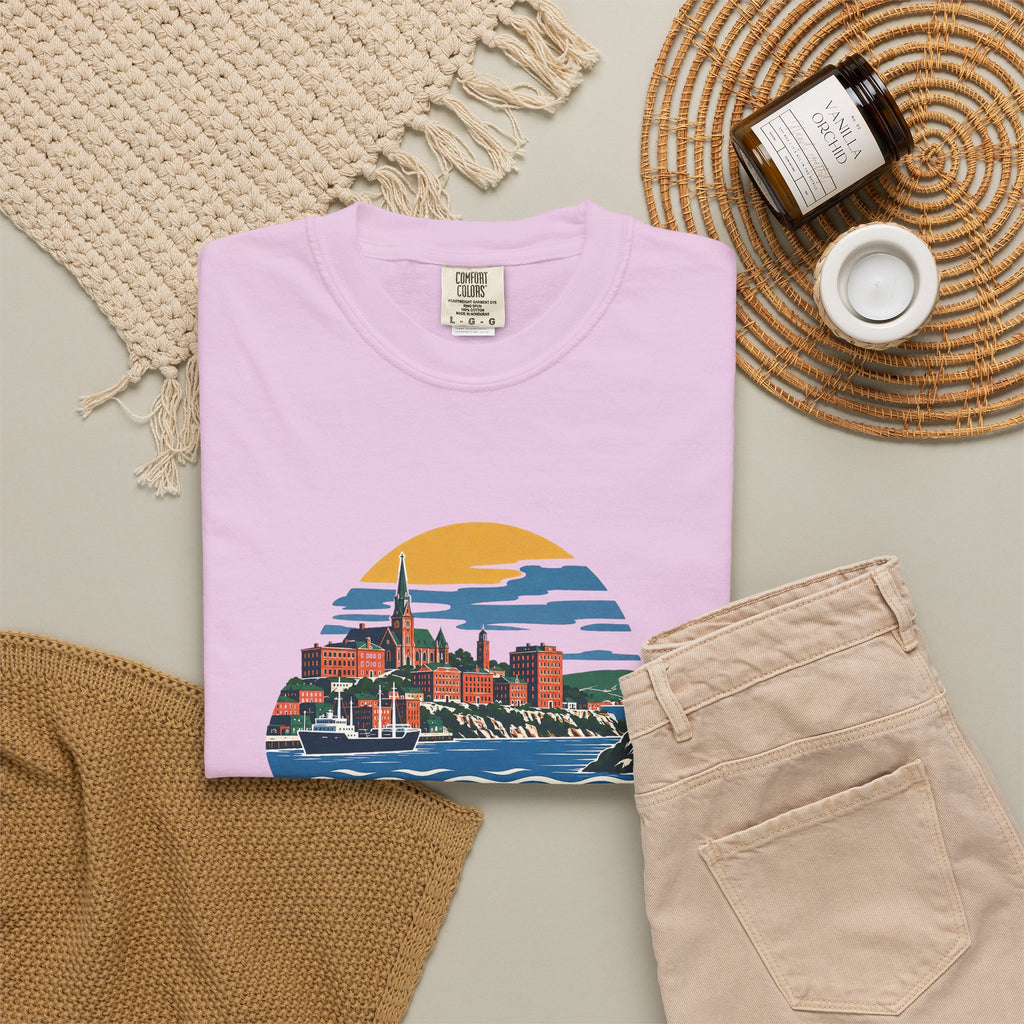Saint John, New Brunswick Skyline T-Shirt — Vintage Coastal Souvenir Tee