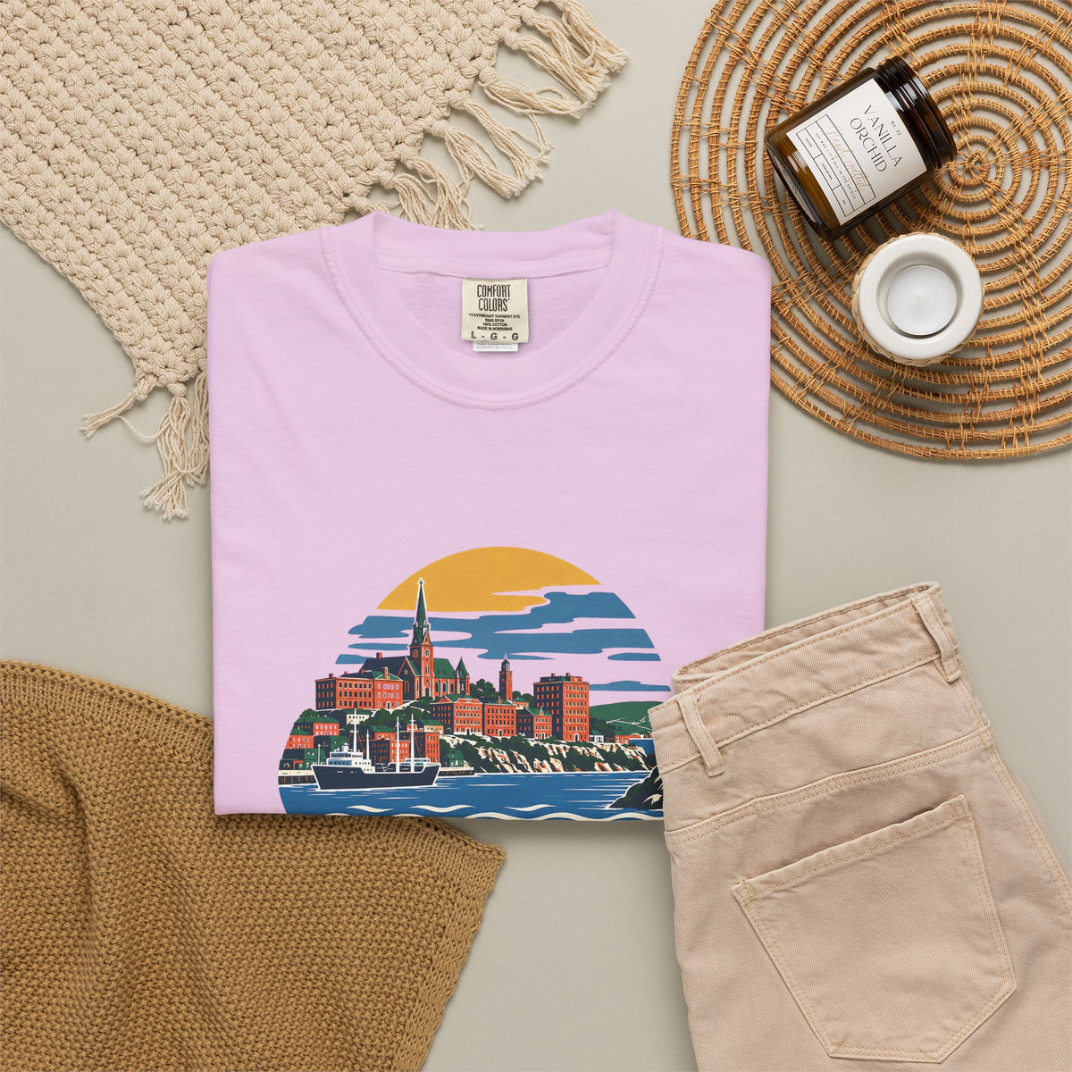 Saint John, New Brunswick Skyline T-Shirt — Vintage Coastal Souvenir Tee
