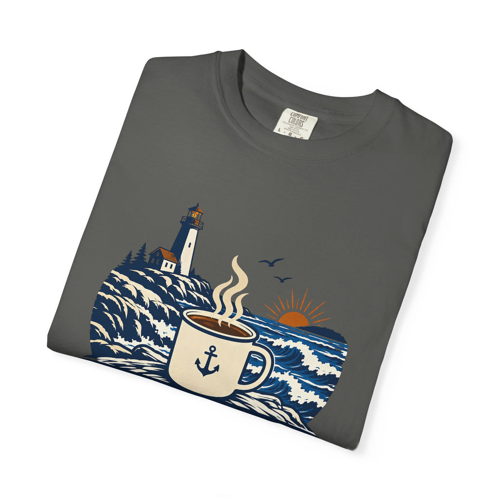 Coffee. Coast. Repeat. T-Shirt — Coastal Coffee Graphic Tee